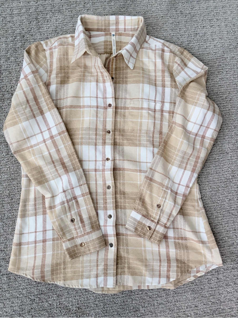 Kuhl Flannel Shirt Plaid Long Sleeve Button Up Casual Top‎ Womens Size S